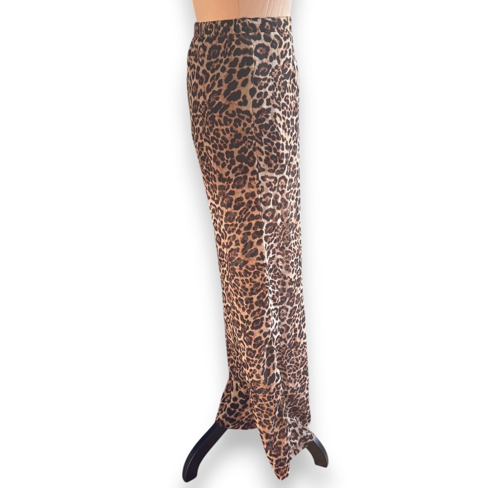 FOREVER 21 Leopard print wide leg pants size S - Picture 4 of 10